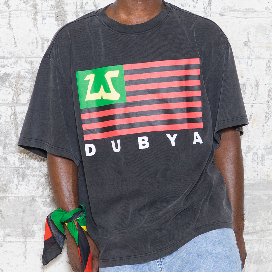"PAN FLAG" TEE (WASHED BLACK)