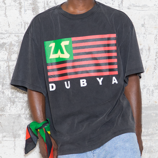 "PAN FLAG" TEE (WASHED BLACK)